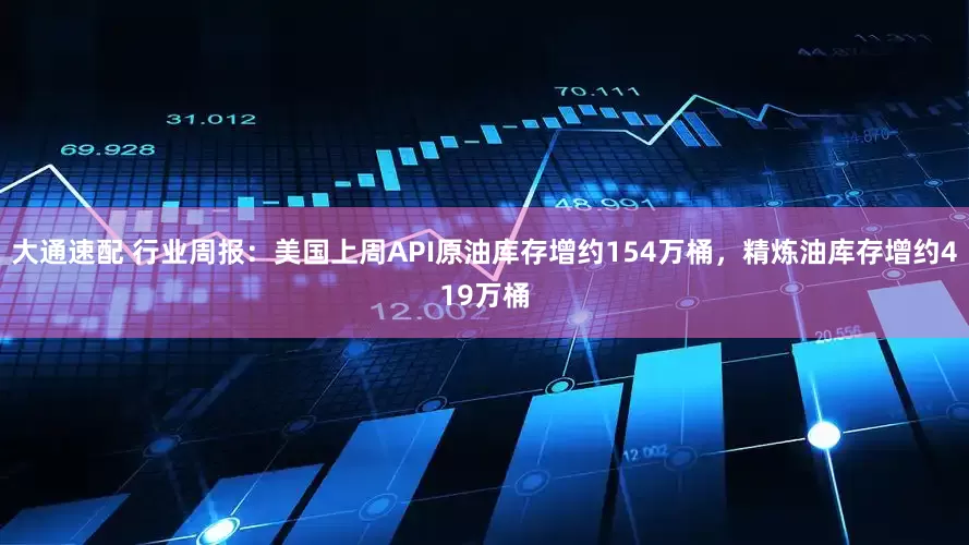 大通速配 行业周报：美国上周API原油库存增约154万桶，精炼油库存增约419万桶