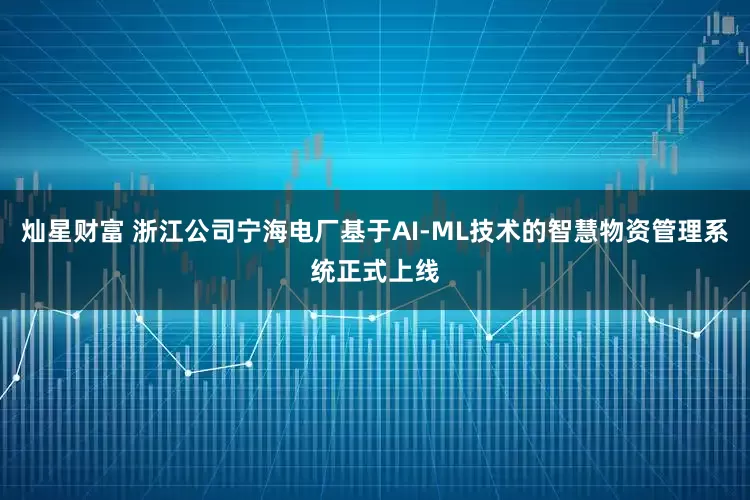 灿星财富 浙江公司宁海电厂基于AI-ML技术的智慧物资管理系统正式上线