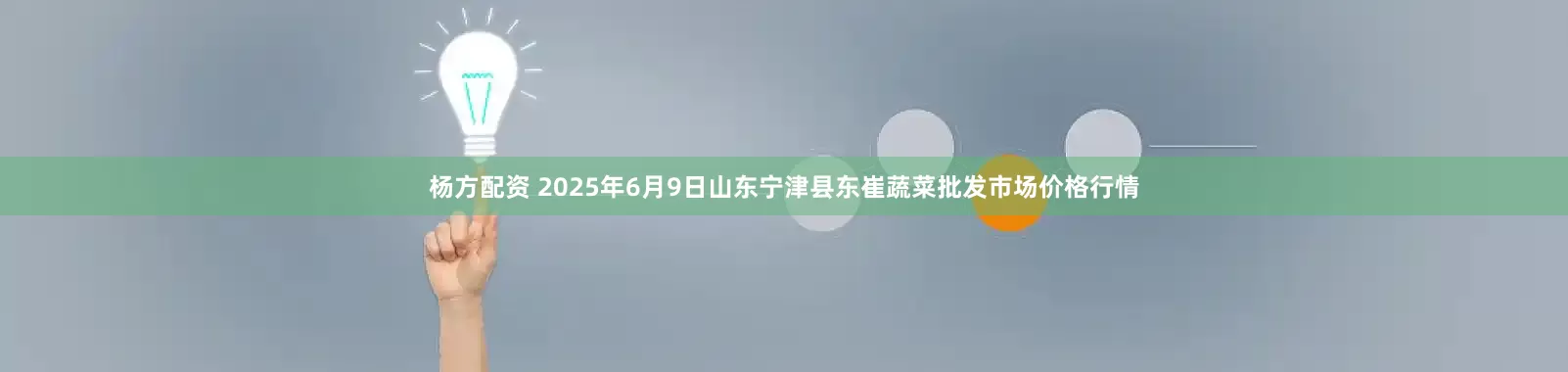 杨方配资 2025年6月9日山东宁津县东崔蔬菜批发市场价格行情