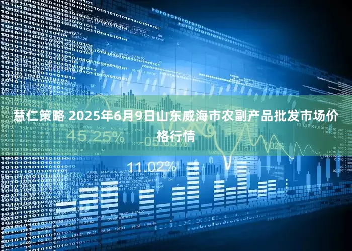 慧仁策略 2025年6月9日山东威海市农副产品批发市场价格行情